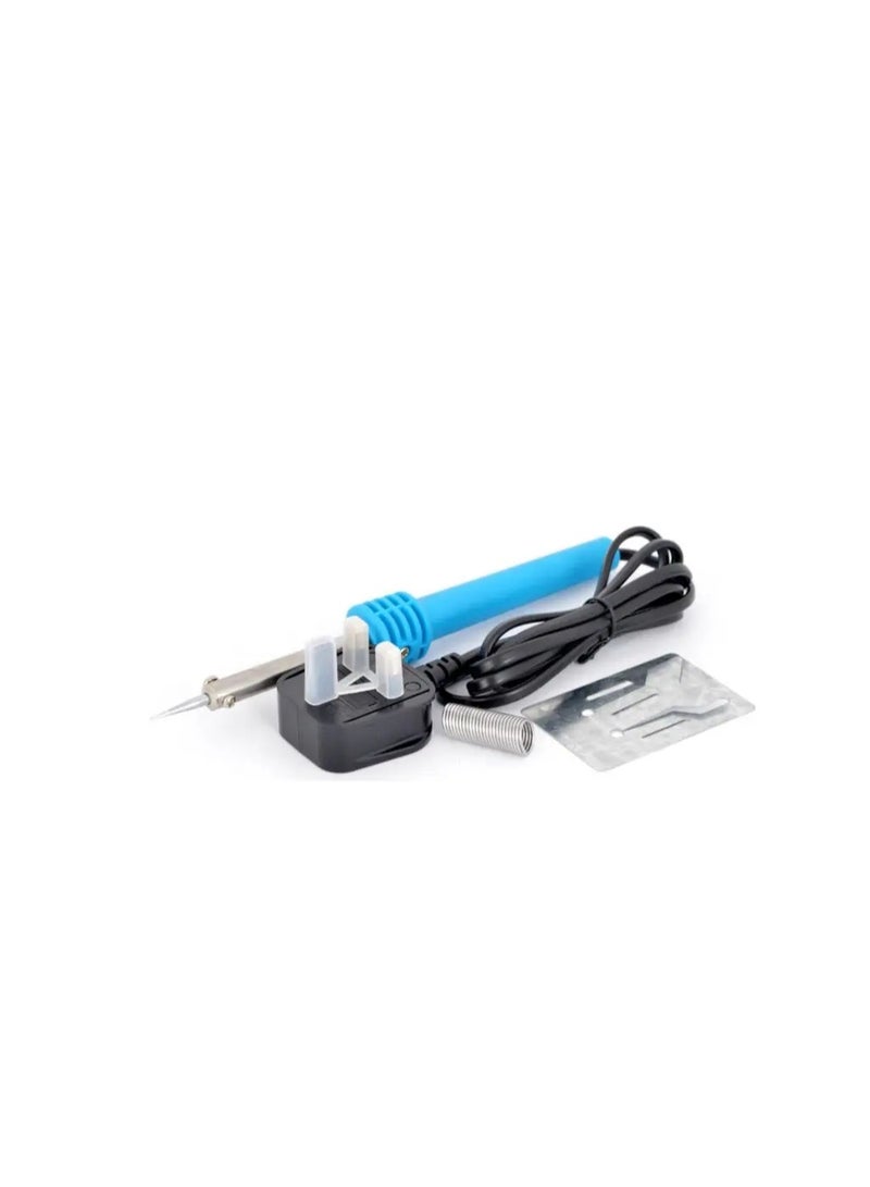 Terminator Soldering Iron 80W with 13A plug, 8 Gm Solder Wire, Metal Stand and long life Tip. - Image 1