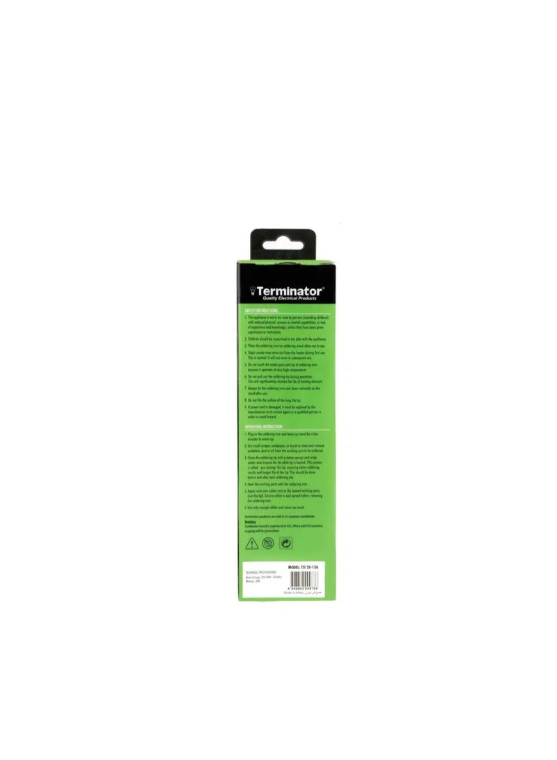 Terminator Soldering Iron 80W with 13A plug, 8 Gm Solder Wire, Metal Stand and long life Tip. - Image 3