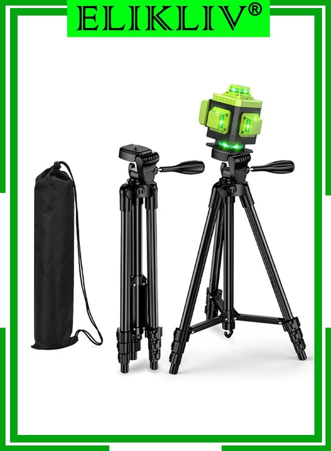 ELIKLIV ELIKLIV Laser Level Tripod with Carry Bag,  Lightweight Adjustable Aluminum Alloy Tripod Stand for Rotary and Line Lasers (Support 1/4 Mounting Thread)  - Image 1