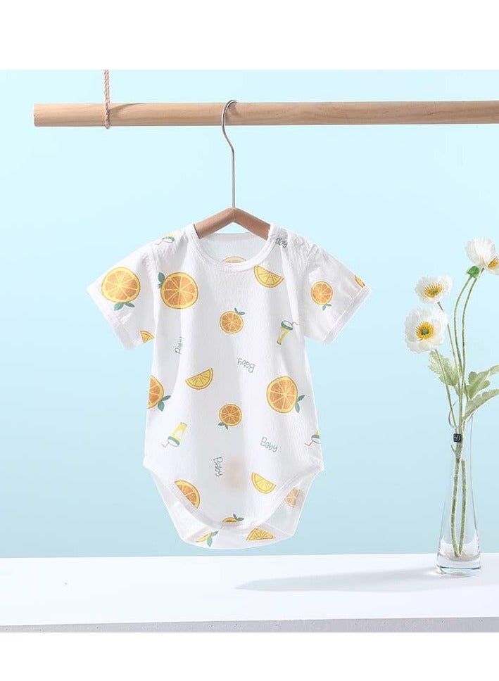 5-PCS Baby Print Onesie Wear Set，Thin Pure Cotton Baby Jumpsuit，Simple Lightweight Breathable Infant Romper，Comfortable Soft Skin Friendly Sweat Absorbing - Image 2