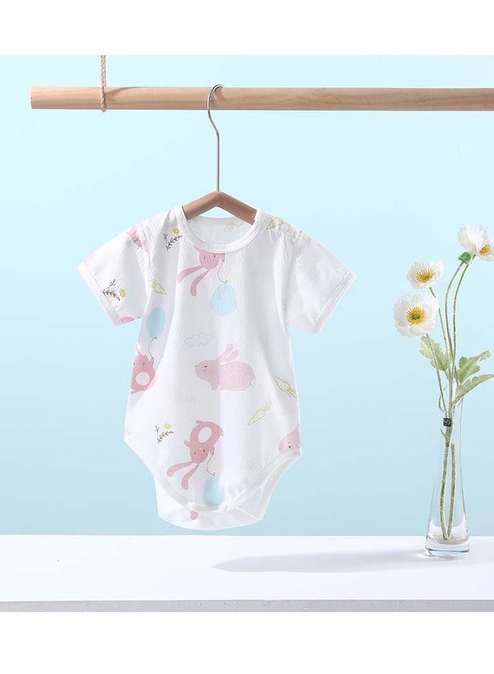 5-PCS Baby Print Onesie Wear Set，Thin Pure Cotton Baby Jumpsuit，Simple Lightweight Breathable Infant Romper，Comfortable Soft Skin Friendly Sweat Absorbing - Image 4