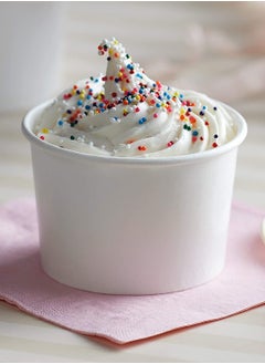 50Pc Disposable Paper Ice Cream Cups Dessert Bowls For Frozen Yogurt Soup 4oz