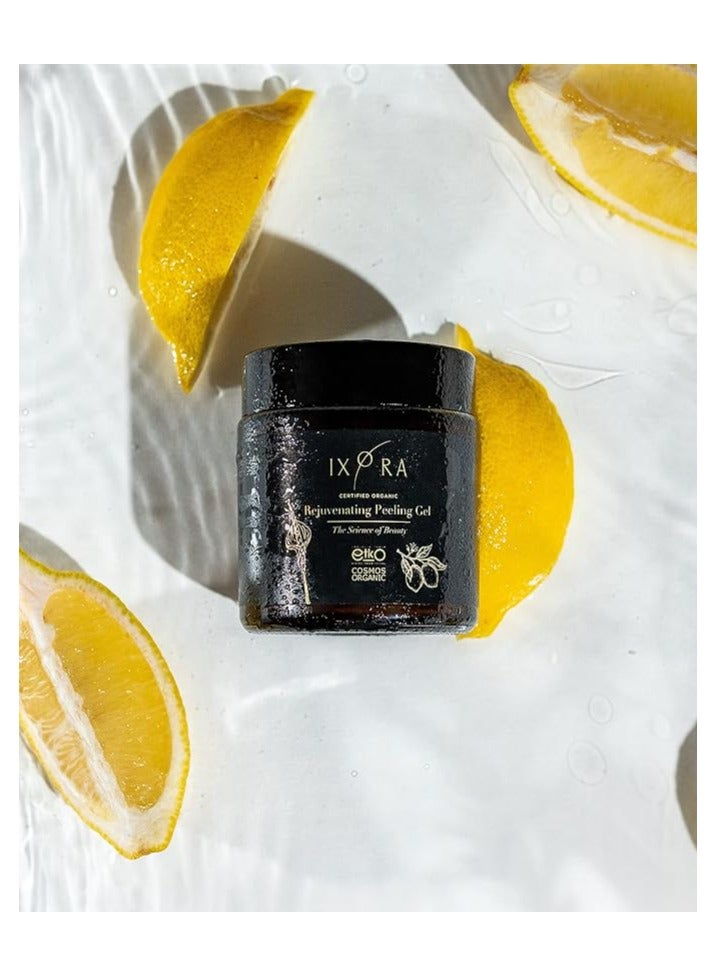 IXORA Organic Rejuvenating Face Peeling Gel & Scrub - Enriched with vitamin C & citrus essential oils - Illuminate and brightens the skin - 100ml - Image 4
