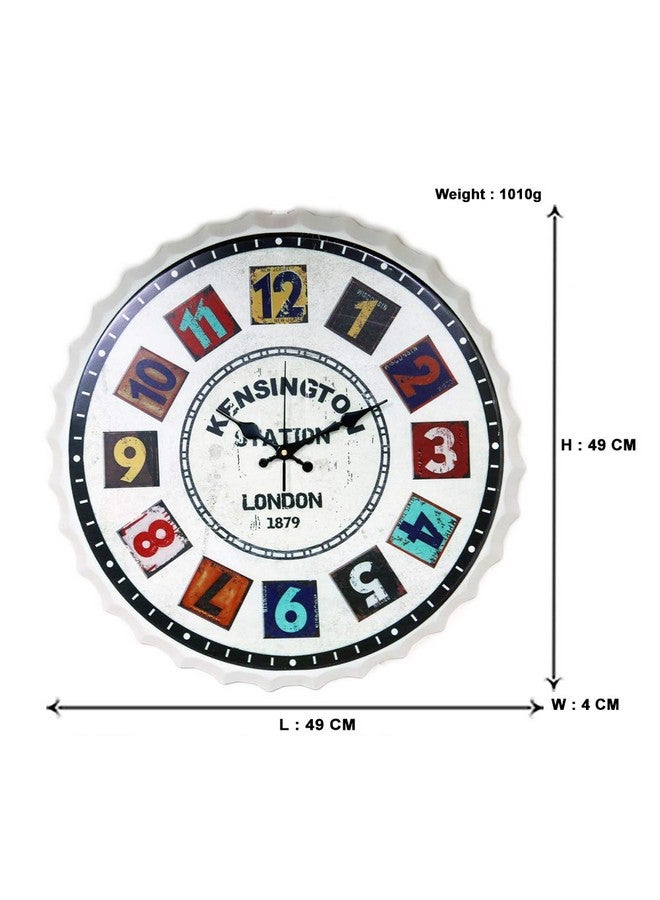 EZ Life Kingston - Bottle Cap Wall Clock - Living Room Décor - Metal Wall Clock for Home - Aluminium - Pack of 1 - Image 3