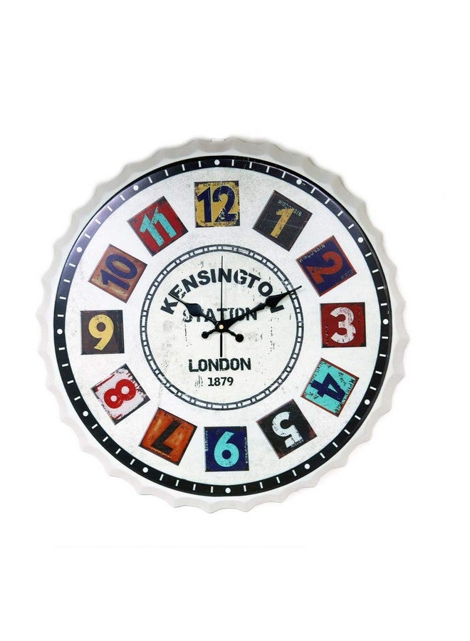 EZ Life Kingston - Bottle Cap Wall Clock - Living Room Décor - Metal Wall Clock for Home - Aluminium - Pack of 1 - Image 1