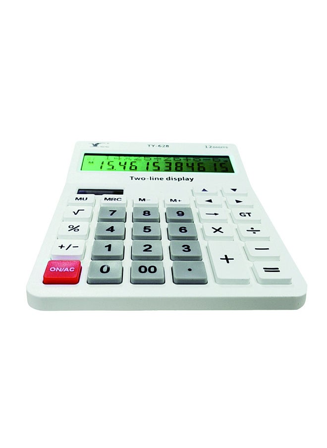 Desktop Calculator 12 Digit Large and LCD Display Big Button Calculators Solar Power and Battery Operated Suitable for Office School Home for Kids Students Accountant
