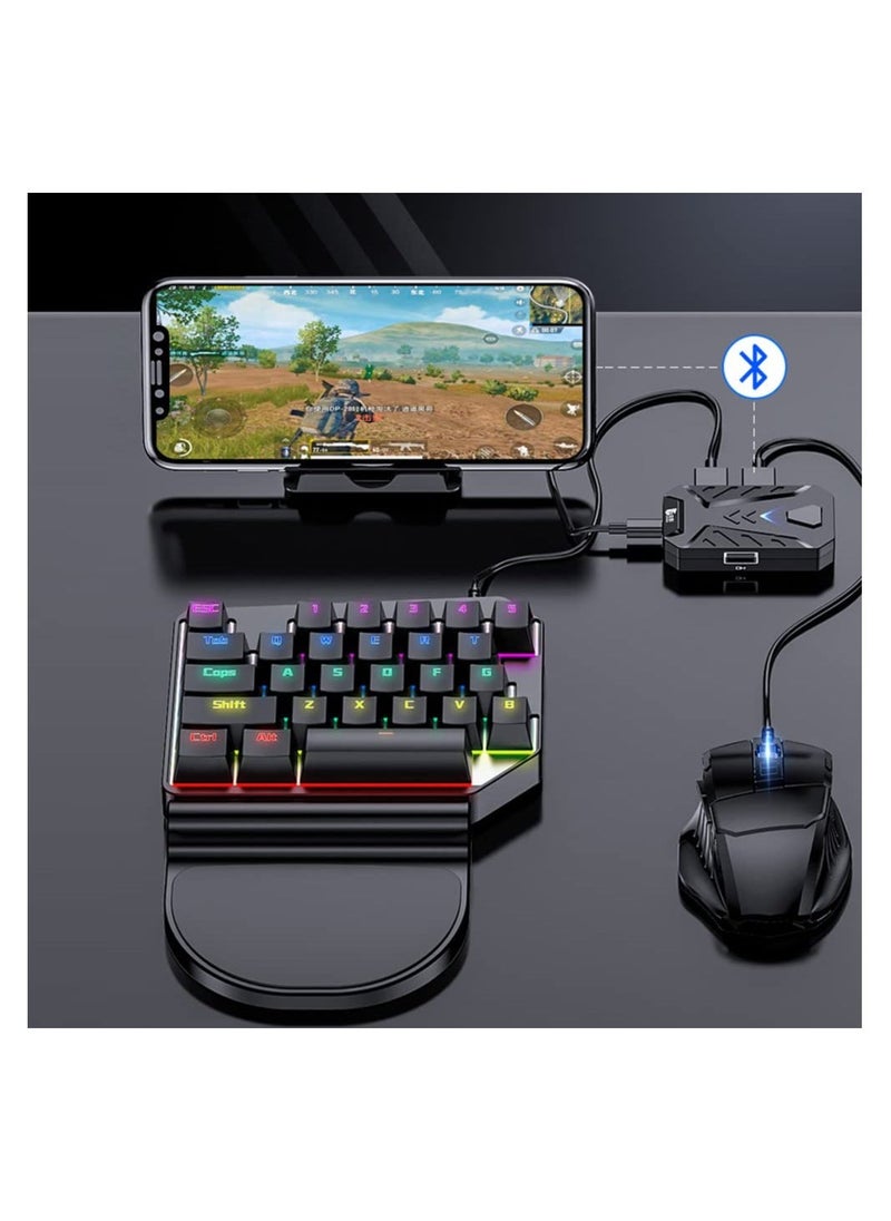 Generic - Gaming Controller Converter, Black, Mouse and Keyboard Adapter, with BT 4.0, USB2.0 High Output, Pack with Phone Stand, for Android/iOS - Image 1