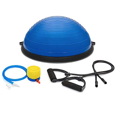 SOBO Exercise Ball, Balance Ball with Resistance Bands, Half Ball Balance Trainer Bonus Pump for Yoga Fitness, Stability Workout, Strength Exercise - Image 5