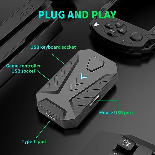 Wisoqu Keyboard Mouse Adapter,Keyboard Mouse Converter Adapter Keyboard and Mouse Adapter,Game Controllers Converter for //xbox360/ ONE - Image 4