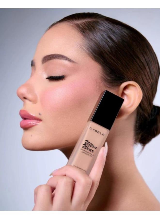 CYBELE Ultra Wear Foundation & Concealer 03 Shell  - Image 4