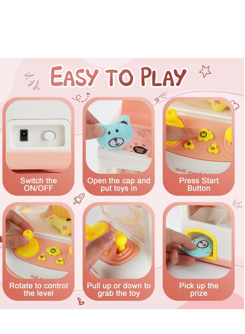 KASTWAVE Machine for Kids, Electronic Pink Cool Fun Things Small Toys, Mini Claw Machine Vending Machines Candy Grabber, Suitable for Birthday Gifts for Kids - Image 5