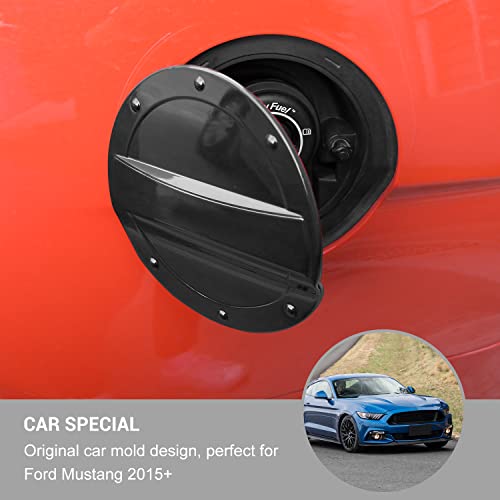 Jimen غطاء خزان الوقود لجيمين متوافق مع فورد موستانج 2015-2022 (أسود) - Image 2