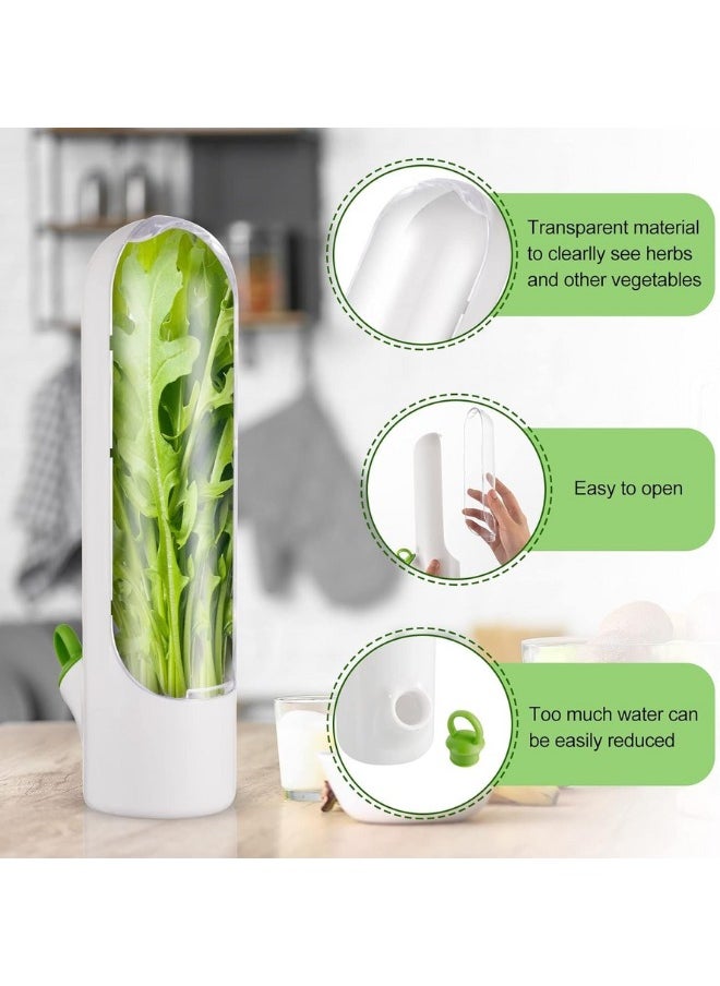 Generic Herb Saver, Herbs Keeper for Refrigerator, Cilantro Storage Containers, Fridge Organizers and Storage, Herb Saver Pod Keep Fresh & Green Vegetables, Mint, Parsley, Asparagus  - Image 5