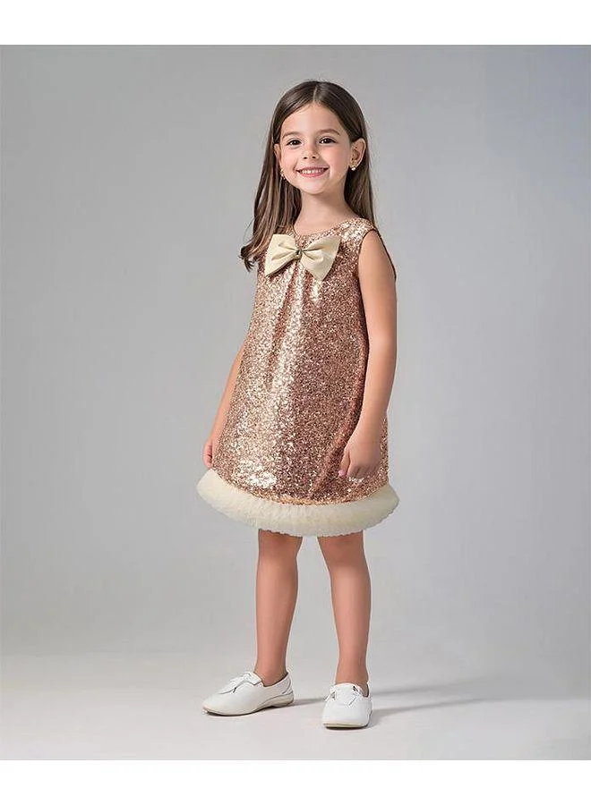 Mark & Mia Mark & Mia Sequin Work Dress With Bow Detail - Brown