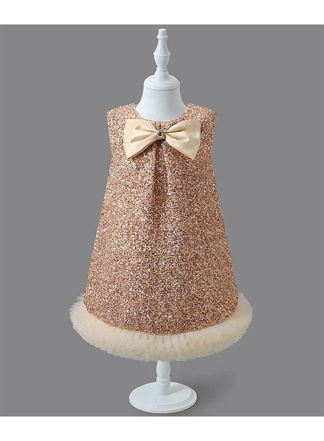 Mark & Mia Mark & Mia Sequin Work Dress With Bow Detail - Brown