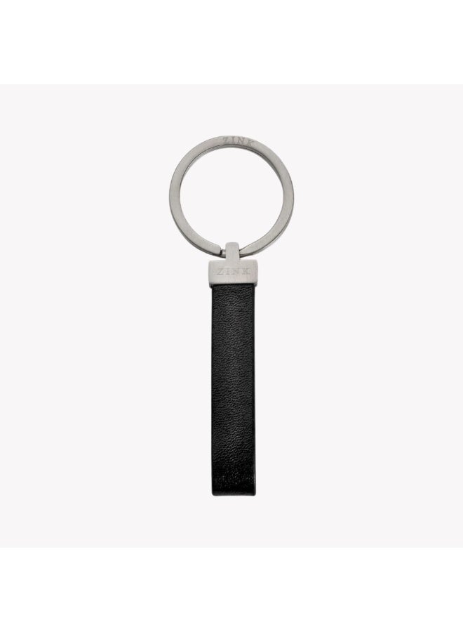 زنك ميدالية مفاتيح ZINK - فضي وأسود | إكسسوار أنيق من الفولاذ المقاوم للصدأ - Image 1
