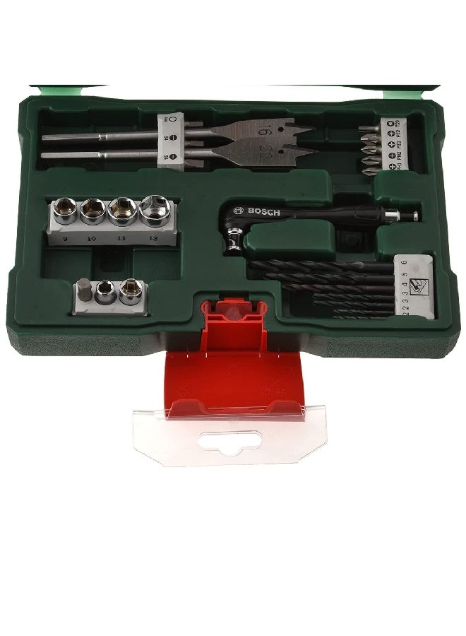 بوش مجموعة تحتوي على 41 قطعة من ريش الحفر ومفكات البراغي المتينة، باللونين الأسود والفضي، مع صندوق حماية، JE2 607 017 305 - Image 4