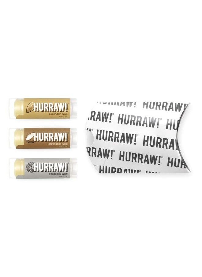 Hurraw! Almond Coconut Licorice Lip Balms 3 Pack Bundle: Organic Certified Vegan Cruelty and Gluten Free NonGMO 100% Natural Bee Shea Soy & Palm Free Made in USA  - Image 3