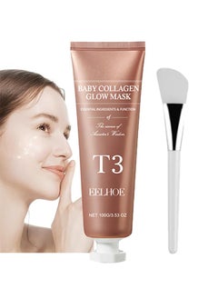 EELHOE T3 Collagen Pestlo Mask, Pestlo Baby Collagen Glow Mask, Pestlo T3 Collagen Mask, T3 Collagen Peel Off Mask, Korean Skin Care Facial Mask, Anti Wrinkle Firming Face Masks (1PC)  - Image 1