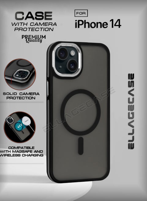 Stylish Case for iPhone 14, Solid Camera Protection, Shockproof, Enhanced Protection, Compatible with Magsafe and Wireless Charging