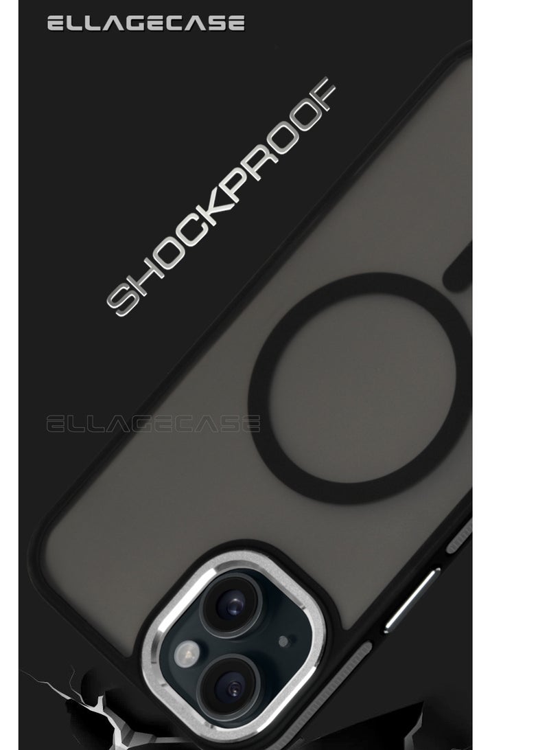 ELLAGECASE حافظة أنيقة لهاتف آيفون 14، حماية قوية للكاميرا، مضادة للصدمات، حماية معززة، متوافقة مع ماغسيف والشحن اللاسلكي - Image 3