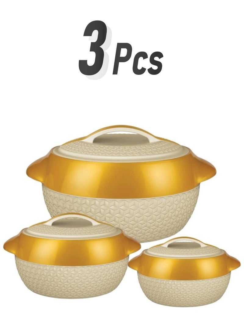 Milton 3 Pieces Plastic and Stainless Steel Food Containers, Size: 1000ml, 1500ml, 2500ml - Image 1