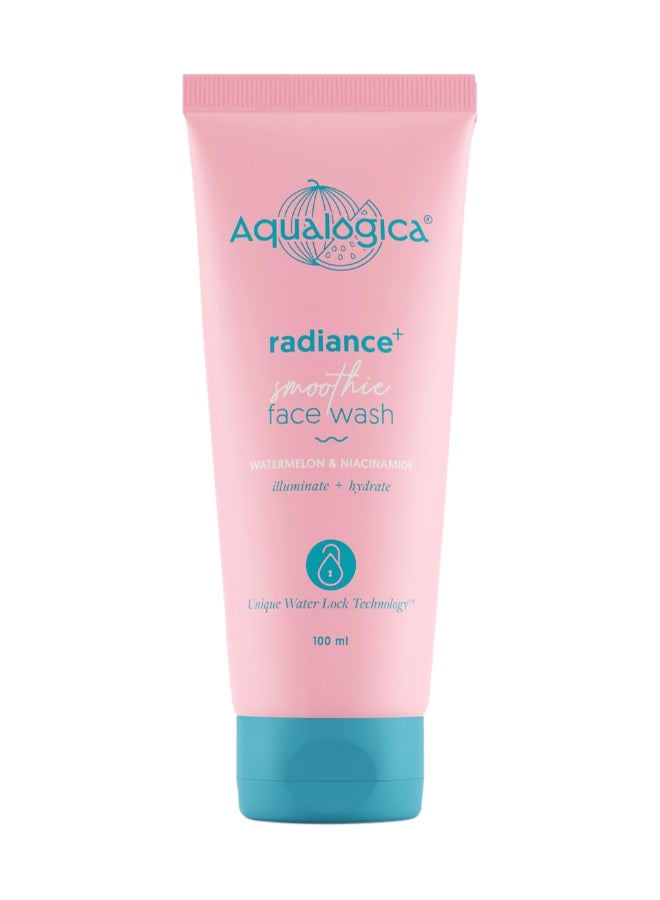 Aqualogica Aqualogica Radiance+ Smoothie Face Wash with Watermelon & Niacinamide for Men & Women -Reduces Dark Spots & Blemishes | For Oily, Dry & Acne Prone Skin -100ml - Image 1