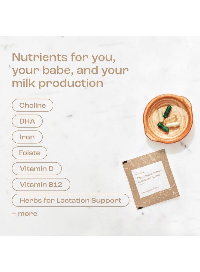 ما بعد الولادة مع تعزيز الرضاعة - فيتامينات لدعم الهرمونات، التعافي وإمداد الحليب للرضاعة الطبيعية - تشمل DHA (أوميغا-3)، الحديد، الكولين، B12 - إمداد لمدة 30 يومًا (مؤهل لـ HSA/FSA) - Image 2