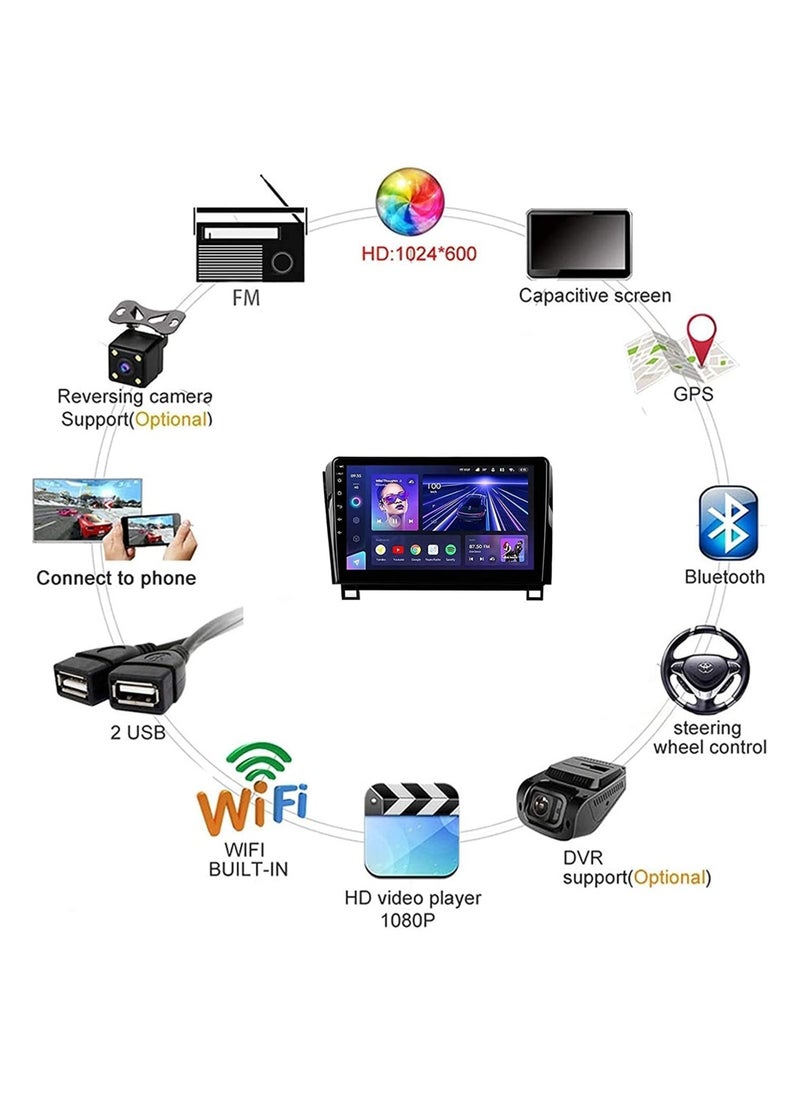 SHEZA STAR - Android Screen For Toyota Sequoia Tundra 2006 2007 2008 2009 2010 2011 2013 4GB RAM 64GB Memory Support Apple Carplay and Backup Camera included - Image 1