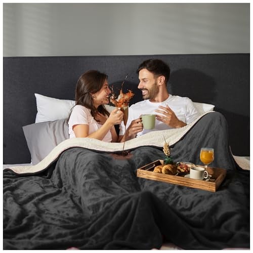 Sacred Weapon VIP Waterproof Blanket for Bed – Leak & Stain Proof Splash Throw – Fuzzy Cuddle Dry Towel, Pad, Couch Cover – Queen & Twin Size – Washable – Black Waterproof Mattress Protector -50x80 in - Image 1