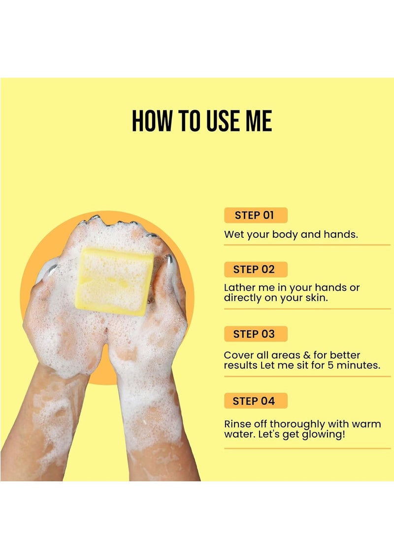 GHAR SOAPS Kojic Acid 2% Soap with Niacinamide | For Pigmentation, Sun damage, Brightening Underarm & Reduces Dark Spot | Soap for Men & Women | Suitable for All Skin Types |(Pack of 2) (200 g x 2) - Image 4