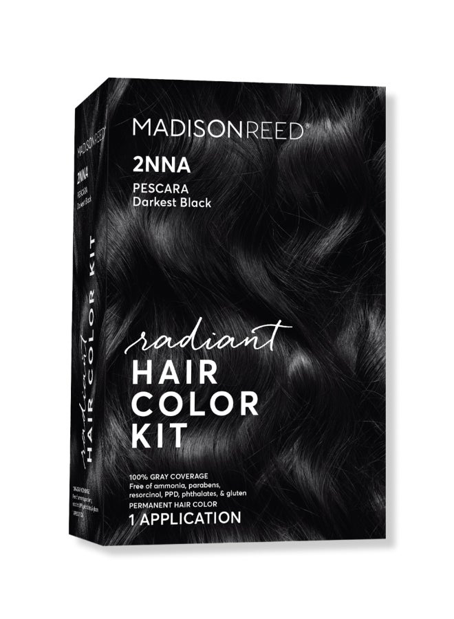 Madison Reed مجموعة لون الشعر المتألق ماديسون ريد 2NNA أسود بارد داكن مع درجات رمادية بيسكارا أسود تدرج رمادي دائم صبغة شعر خالية من PPD وخالية من الأمونيا 1 عبوة - Image 3