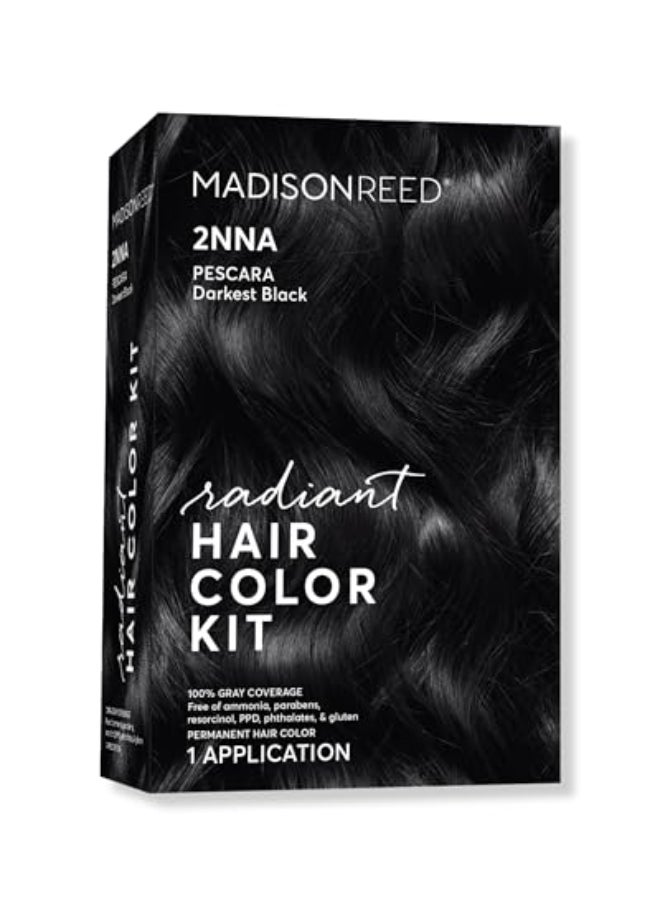 Madison Reed مجموعة لون الشعر المتألق ماديسون ريد 2NNA أسود بارد داكن مع درجات رمادية بيسكارا أسود تدرج رمادي دائم صبغة شعر خالية من PPD وخالية من الأمونيا 1 عبوة - Image 1