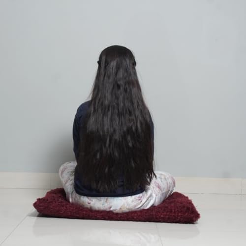 NEXTGO Floor Seat Cushions Yoga Meditation Mat Pooja aasan Soft Extra Comfortable Feather Touch Last Long Upto Washable Material Size 24 x 30 Inch 2 x 2.5 Fit (Brown) - Image 4
