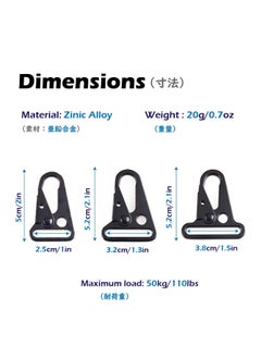 KASTWAVE Paracord Clips Enlarged Mouth Clips Hook Heavy Duty Sling Clasp Olecranon Hook Snap Hooks Sling Clips for Paracord Outdoors Bag Backpack Use Your Outdoor Enjoy a Relaxing Trip 12 Pack  - Image 2