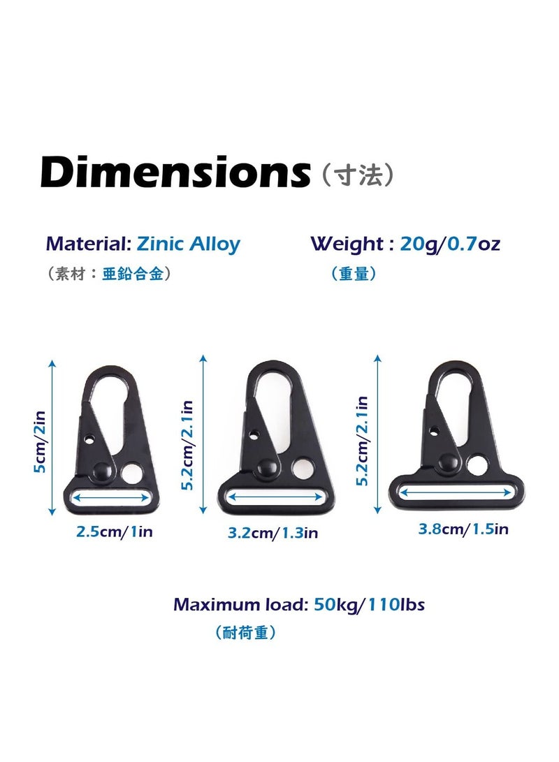 KASTWAVE Paracord Clips Enlarged Mouth Clips Hook Heavy Duty Sling Clasp Olecranon Hook Snap Hooks Sling Clips for Paracord Outdoors Bag Backpack Use Your Outdoor Enjoy a Relaxing Trip 12 Pack  - Image 2