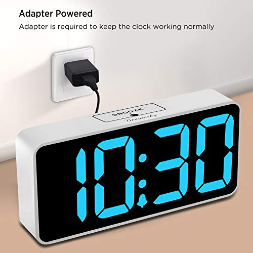 DreamSky Large Digital Alarm Clock Big Numbers for Seniors & Visually Impaired, 9 Inches Electric Clocks for Bedroom, Jumbo Display Fully Dimmable Brightness, USB Ports, Adjustable Alarm Volume - Image 2