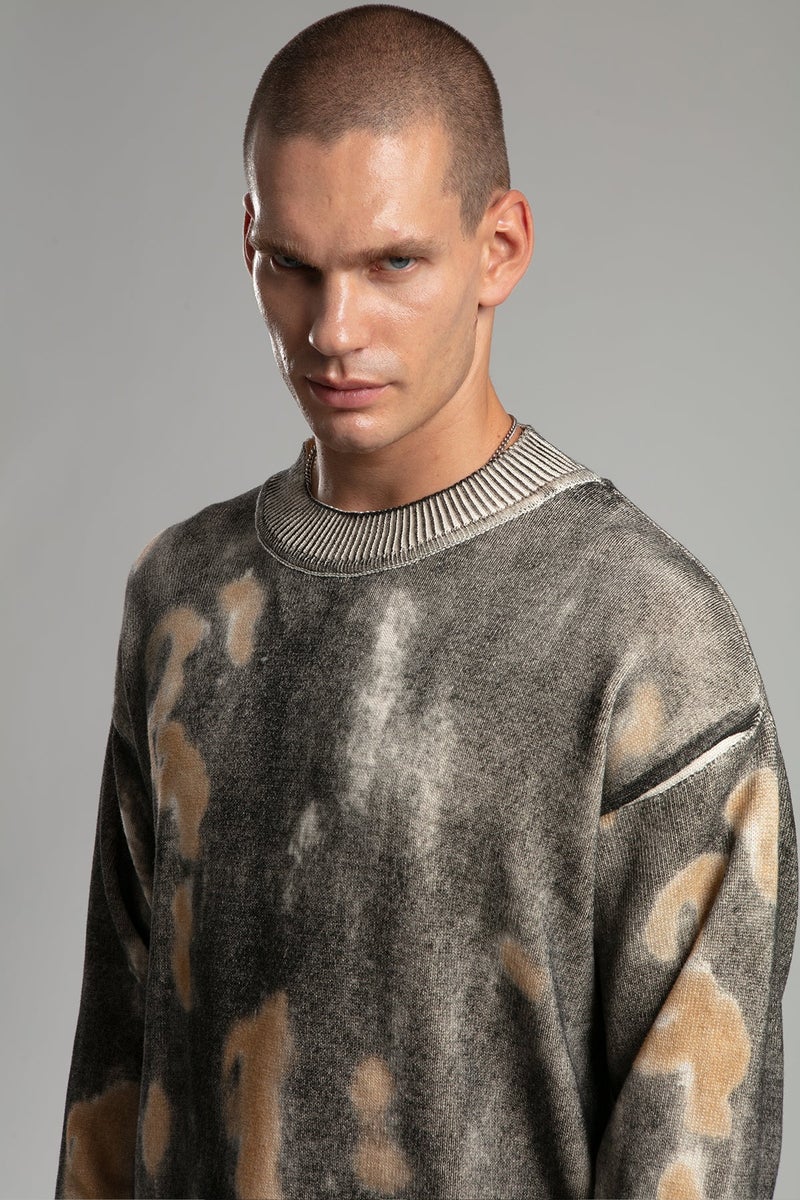 Catch Patterned Knit Sweater - Image 1