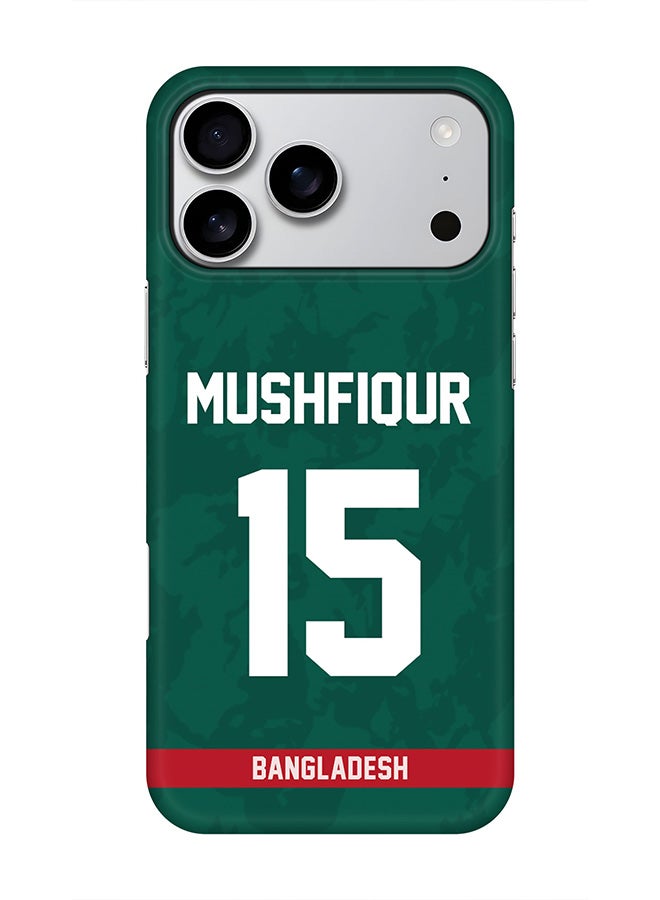 Stylizedd For iPhone 17 Pro Max,Case, [Compatible with MagSafe] Magnetic cover Slim fit Protection Matte, - Bangladesh Mushfiqur Rahim, Jersey No 15