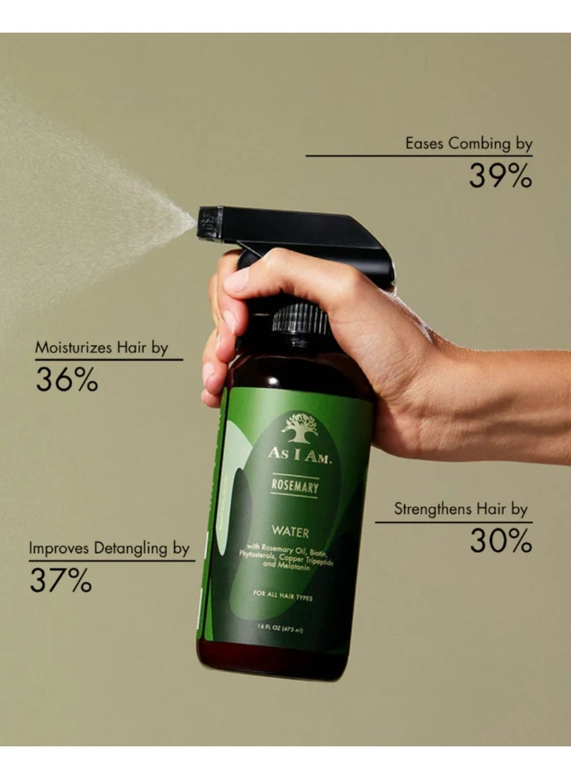 آز أي آم رذاذ ماء إكليل الجبل 16 أونصة – رذاذ تقوية نمو الشعر بزيت إكليل الجبل والبيوتين والميلاتونين لجميع أنواع الشعر - Image 2