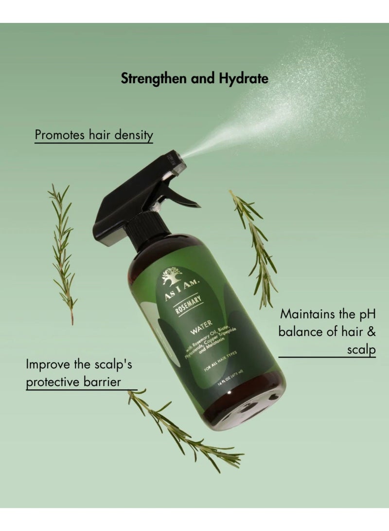 آز أي آم رذاذ ماء إكليل الجبل 16 أونصة – رذاذ تقوية نمو الشعر بزيت إكليل الجبل والبيوتين والميلاتونين لجميع أنواع الشعر - Image 3