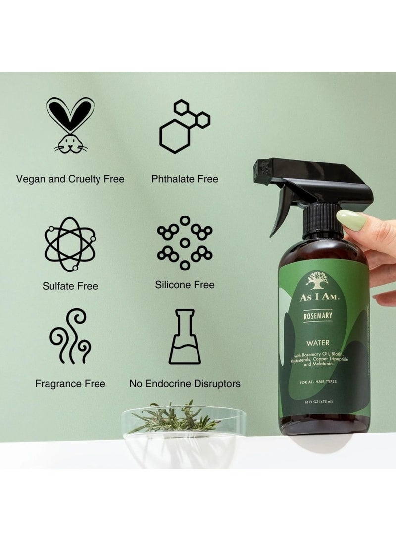 آز أي آم رذاذ ماء إكليل الجبل 16 أونصة – رذاذ تقوية نمو الشعر بزيت إكليل الجبل والبيوتين والميلاتونين لجميع أنواع الشعر - Image 4