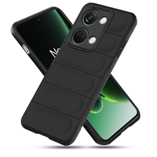 Winble Liquid Silicone Back Cover for OnePlus Nord 3 5G | Camera Protection Shockproof Case (Black) - Image 1