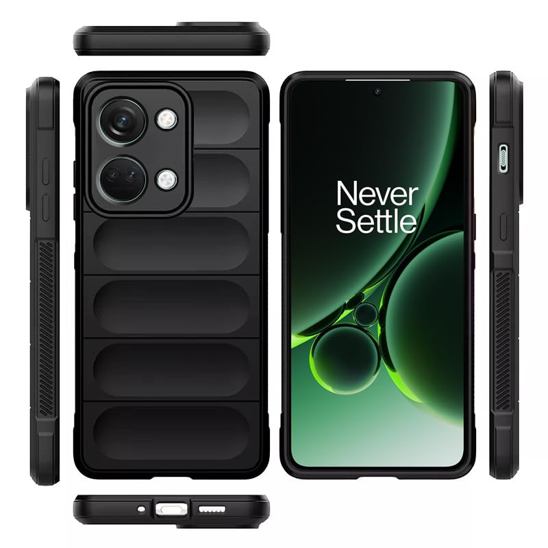 Winble Liquid Silicone Back Cover for OnePlus Nord 3 5G | Camera Protection Shockproof Case (Black) - Image 5
