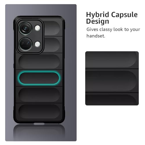 Winble Liquid Silicone Back Cover for OnePlus Nord 3 5G | Camera Protection Shockproof Case (Black) - Image 4