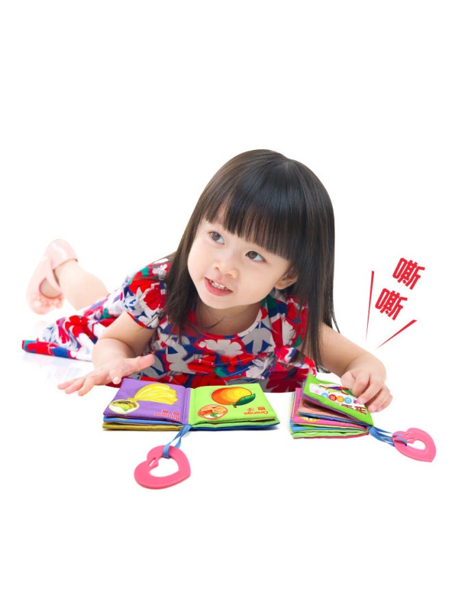 Baby Enlightenment Early Education Cloth Book Toy Children's Eight Sides Tear Not To Rip With Ring Paper Baby Educational Literacy - Image 5