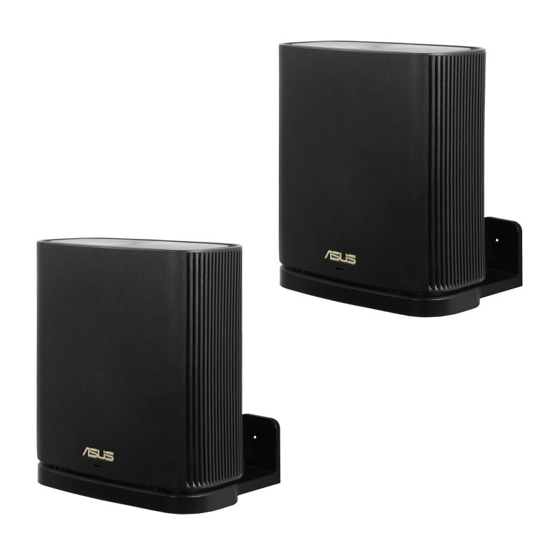 HOLACA حامل جداري لجهاز ASUS ZenWiFi AX نظام واي فاي ثلاثي النطاق كامل المنزل 6 (XT8)(CT8)(XT9)، حامل جداري بسيط وقوي من HOLACA (عبوة 2، أسود) - Image 1