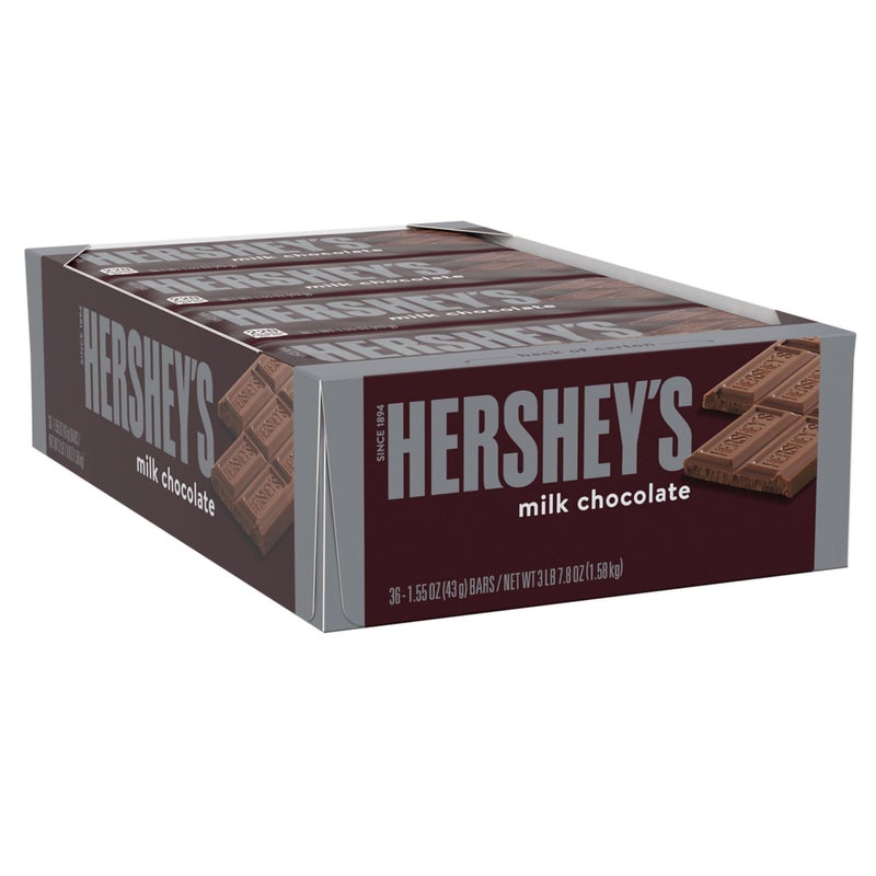HERSHEY'S Milk Chocolate Candy Bars, Halloween Candy, 1.55 oz (36 Count) - Image 3