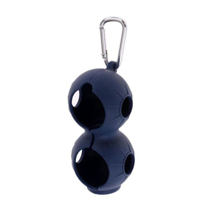 Golfoy Basics Lightweight Silicone Golf Ball Holder, 2 Ball Carrier Holder Soft Silicone Protect with Carabiner Clip to Attachable to Golf Bag Or Belt - Image 1