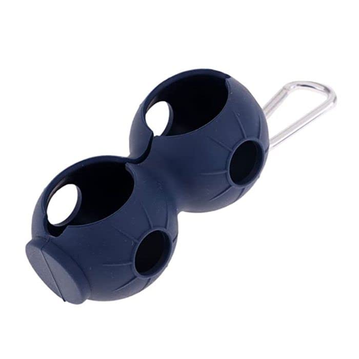 Golfoy Basics Lightweight Silicone Golf Ball Holder, 2 Ball Carrier Holder Soft Silicone Protect with Carabiner Clip to Attachable to Golf Bag Or Belt - Image 3
